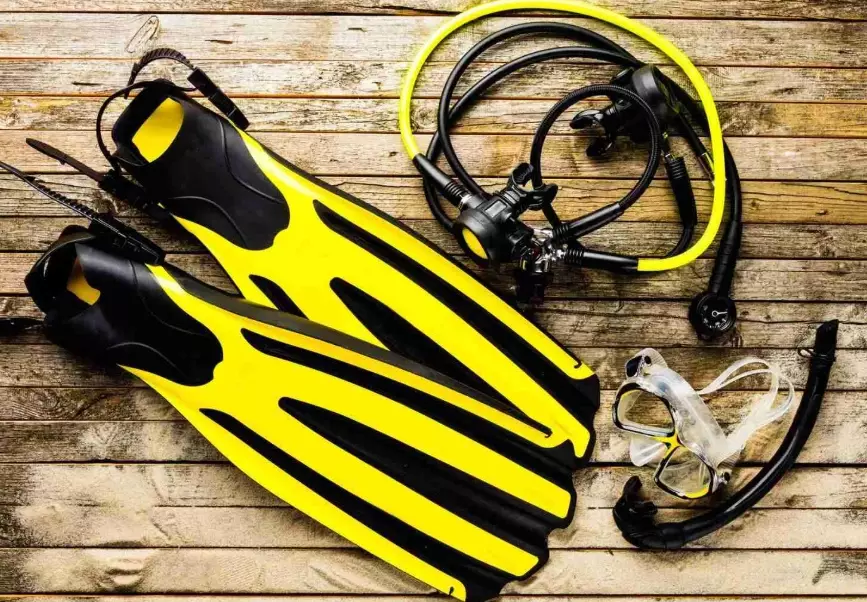 scuba gear setup