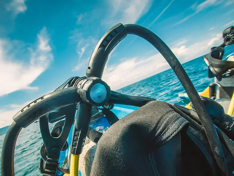 scuba gear setup